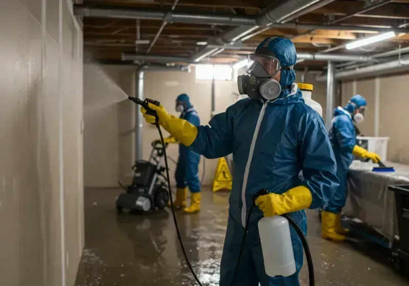 Basement Sanitization and Antimicrobial Treatment process in Lunenburg, VA